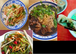 Fotokollage mit diversen chinesischen Gerichten